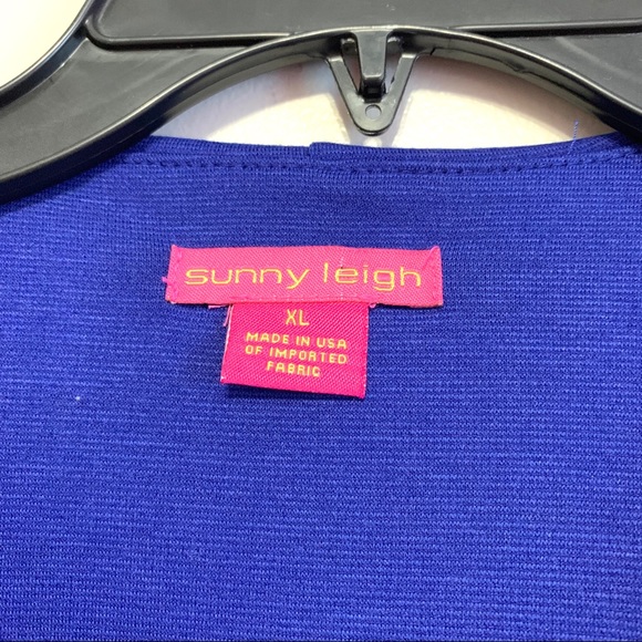 Sunny Leigh Women’s Blue 3/4 Sleeve Ruffled Open Cardigan - NWT - Picture 7 of 8